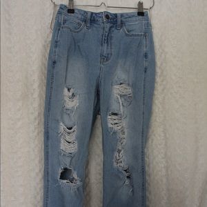 Hollister distressed mom jeans Ultra High Rise